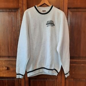 NWOT Vintage Oneita Harold's Silver Dollar white marbled crewneck sweatshirt XL